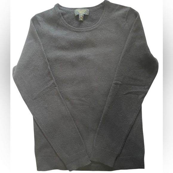 Cashmere Charter Club Luxury Black Sweater Size Medium Petite - Picture 5 of 9
